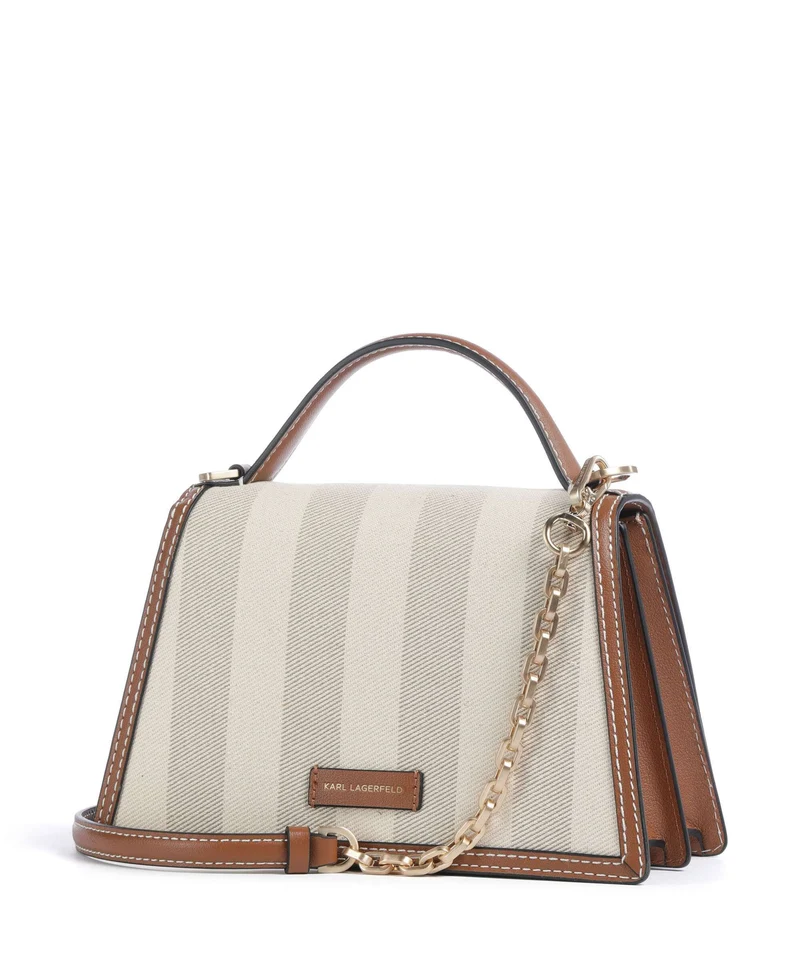 Karl Lagerfeld K/Signature 2.0 Medium Bolso de mano natural canvas/tan