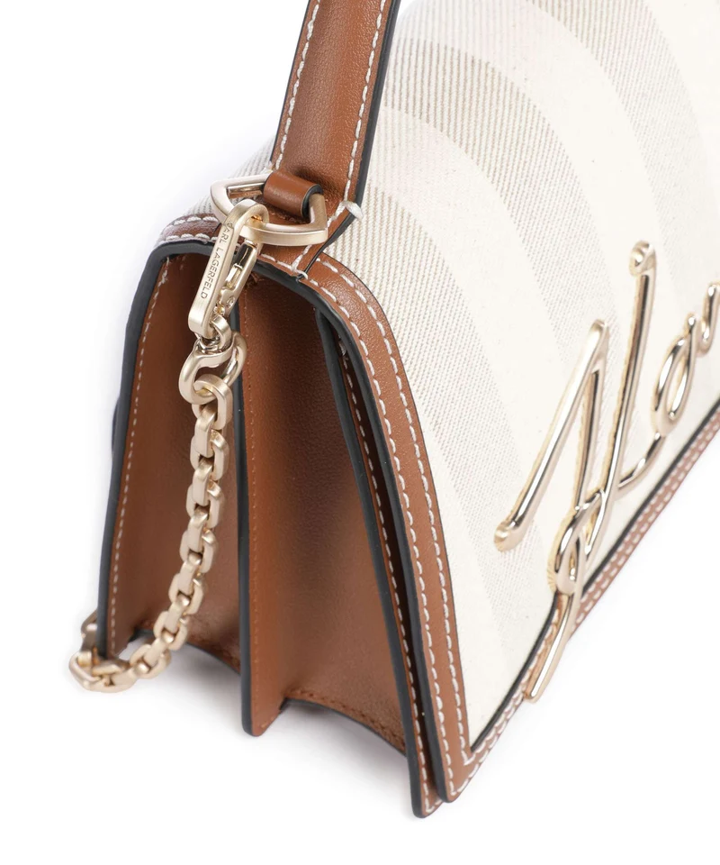 Karl Lagerfeld K/Signature 2.0 Medium Bolso de mano natural canvas/tan