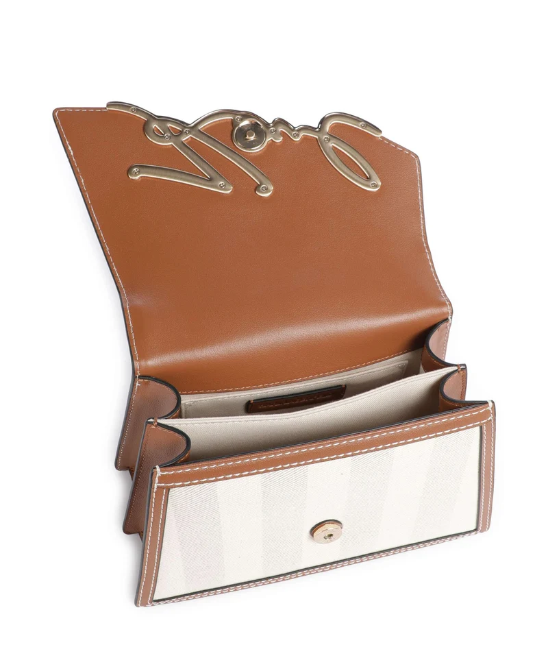 Karl Lagerfeld K/Signature 2.0 Medium Bolso de mano natural canvas/tan