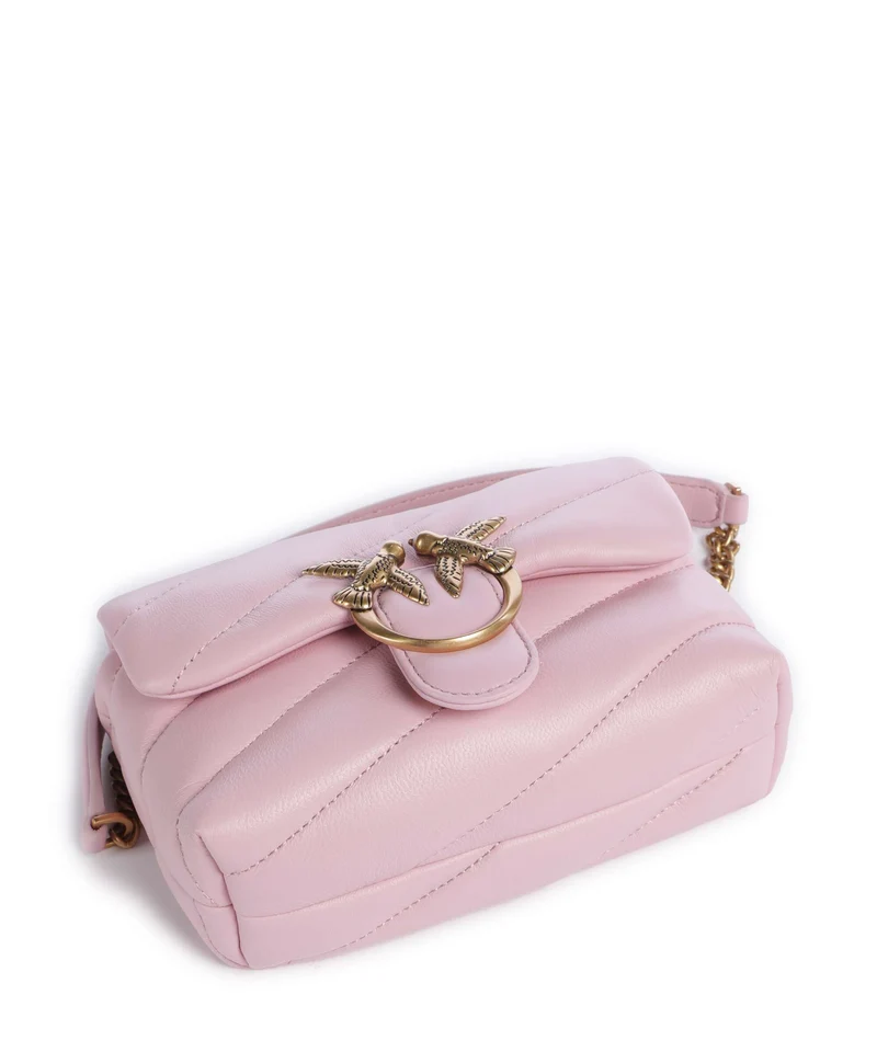 Pinko Love Puff Baby Bolso de hombro rosa chiaro/antique gold
