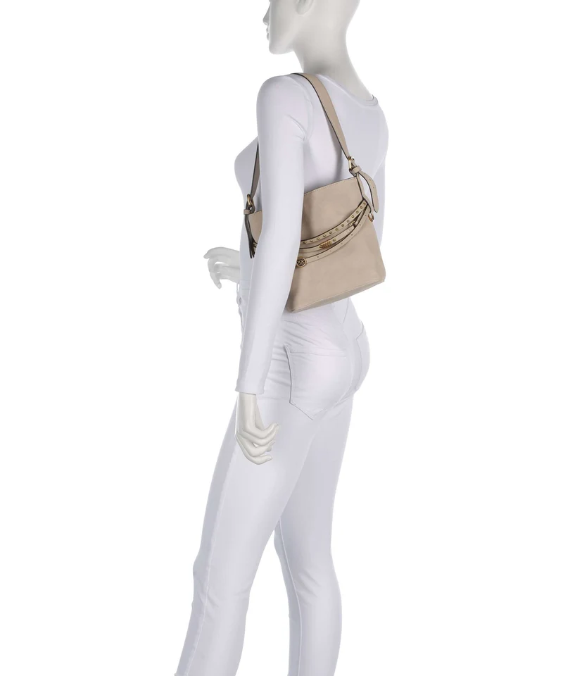 Pinko Belt Mini Bucket bolso de mano beige/grigio fumo/antique gold