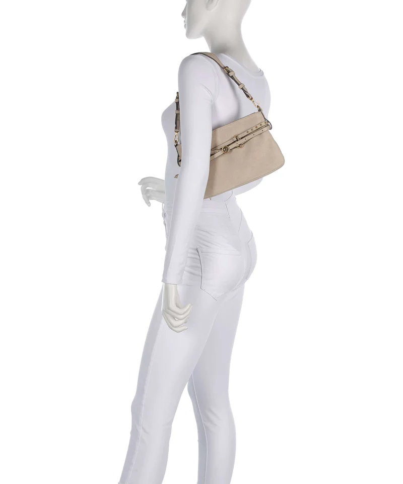 Pinko Belt Mini Bolso de hombro beige/grigio fumo/antique gold