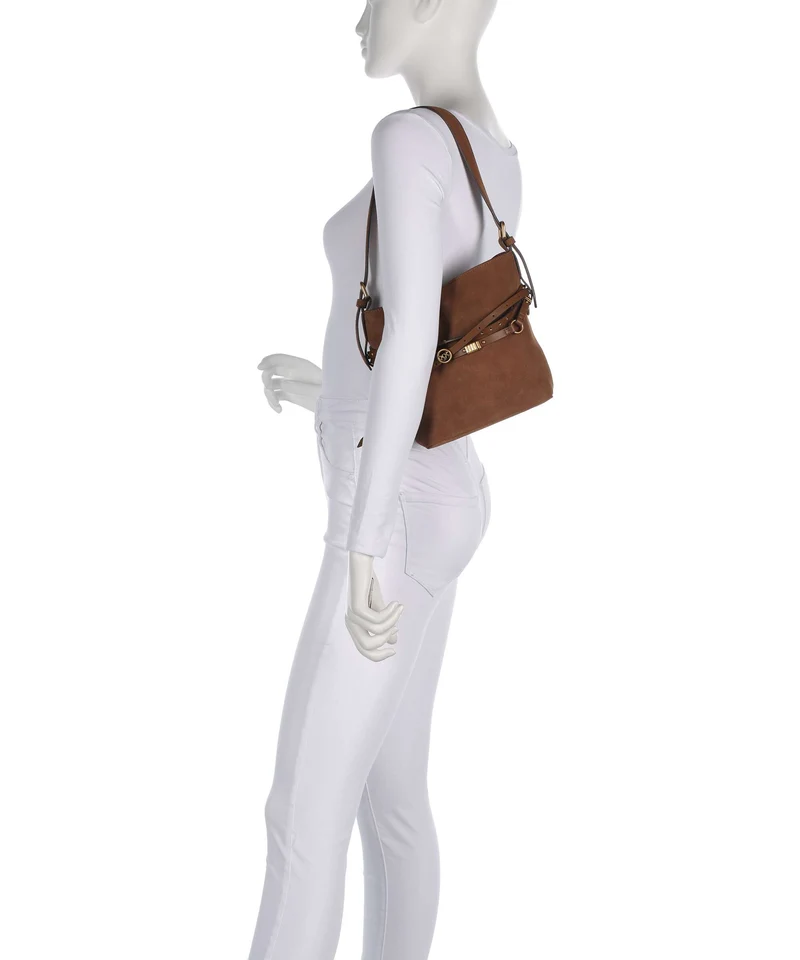 Pinko Belt Mini Bucket bolso de mano marrone/leone/antique gold