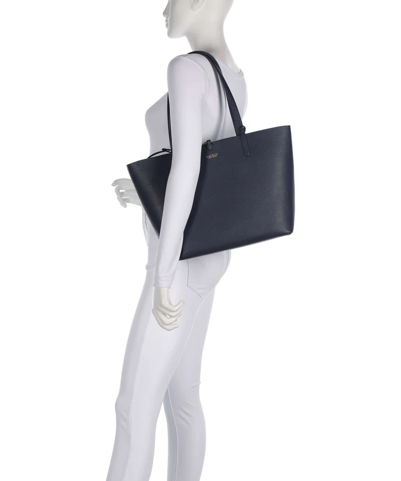 Lauren Ralph Lauren Medium Bolsa shopping refined navy/skinny stripe