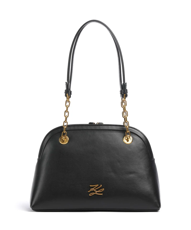 Karl Lagerfeld K/Autograph Bowling Medium Bolso de hombro black/gold