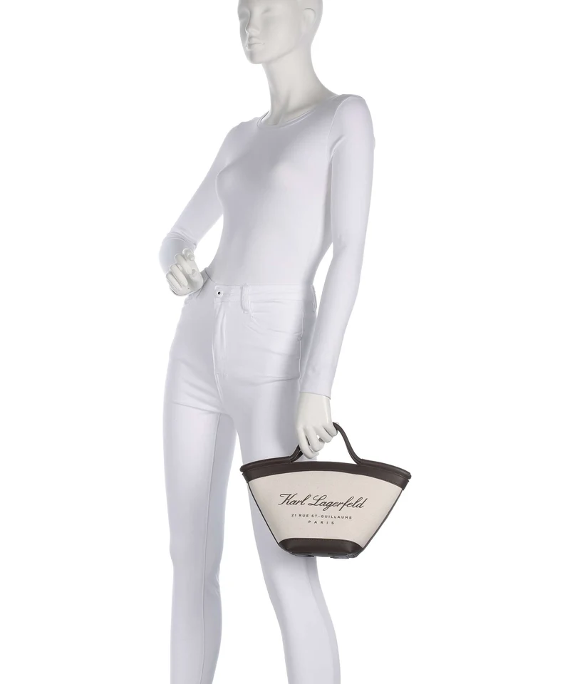 Karl Lagerfeld K/Hotel Karl Small Bolso de mano natural