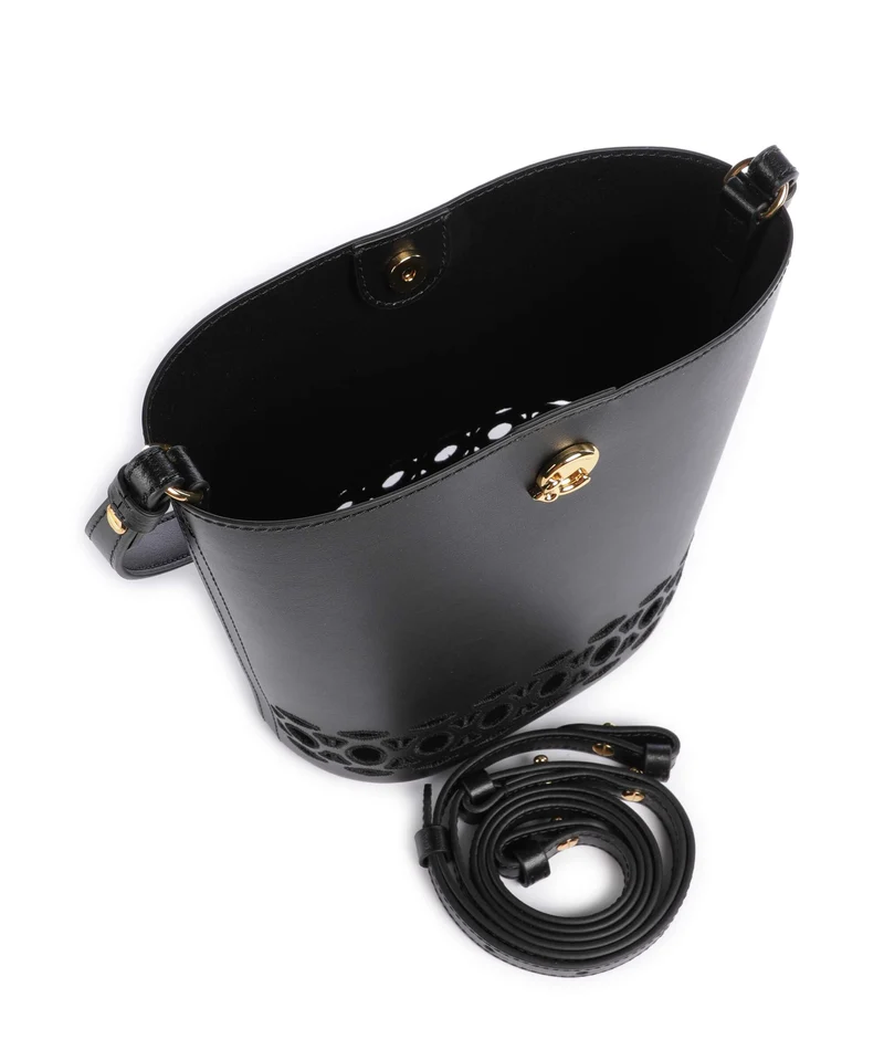 Coccinelle Nikla Monogram Sangallo Bucket bolso de mano noir