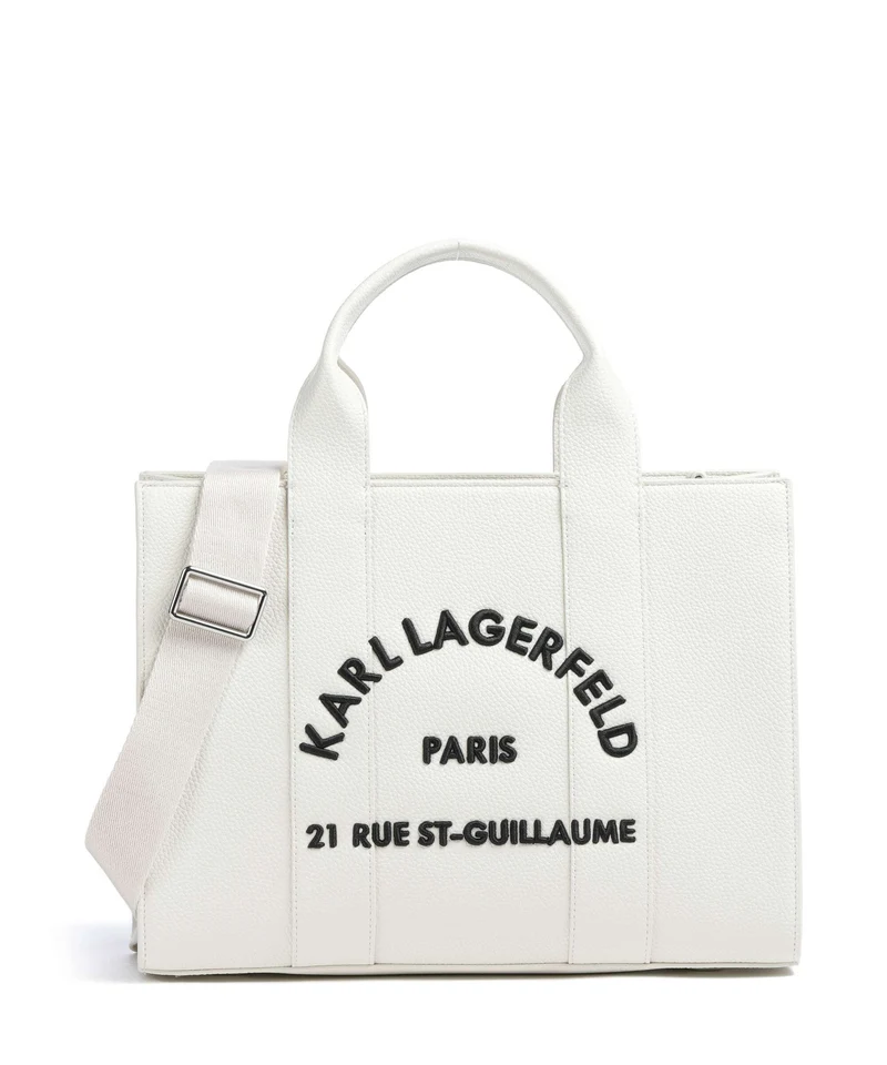 Karl Lagerfeld K/Rue St Guillaume Medium Bolso de mano off white