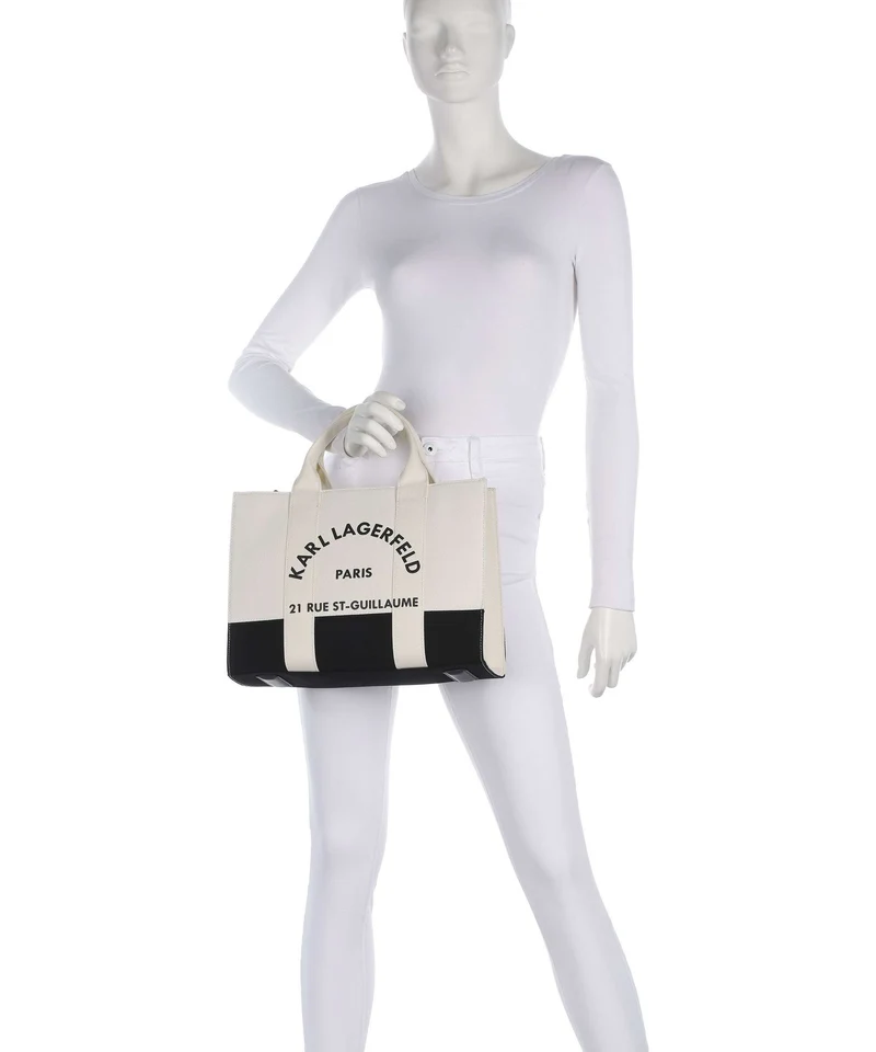 Karl Lagerfeld K/Rue St Guillaume Medium Bolso de mano white/black