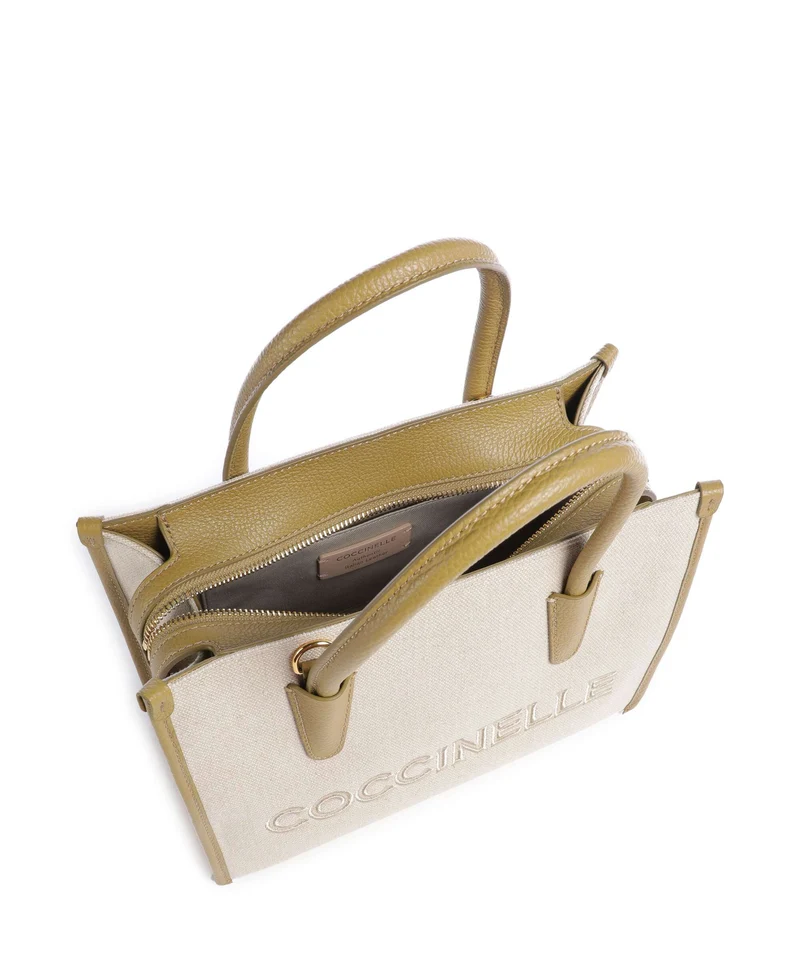 Coccinelle Myrtha Canvas Bolso de mano natural/seagrass