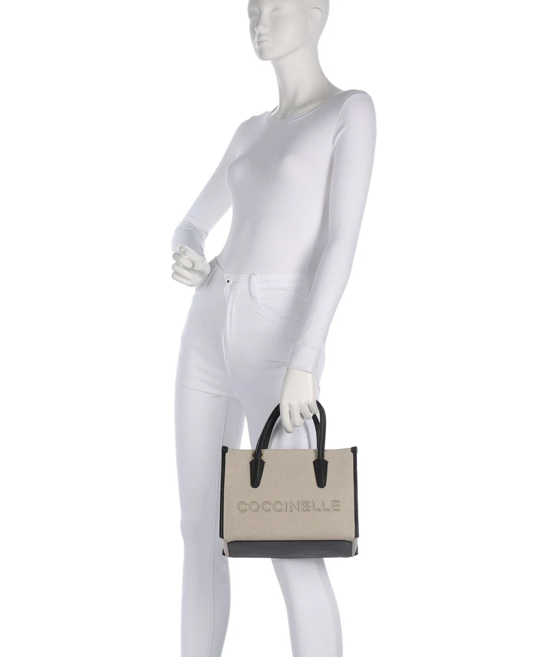 Coccinelle Myrtha Canvas Bolso de mano natural/noir