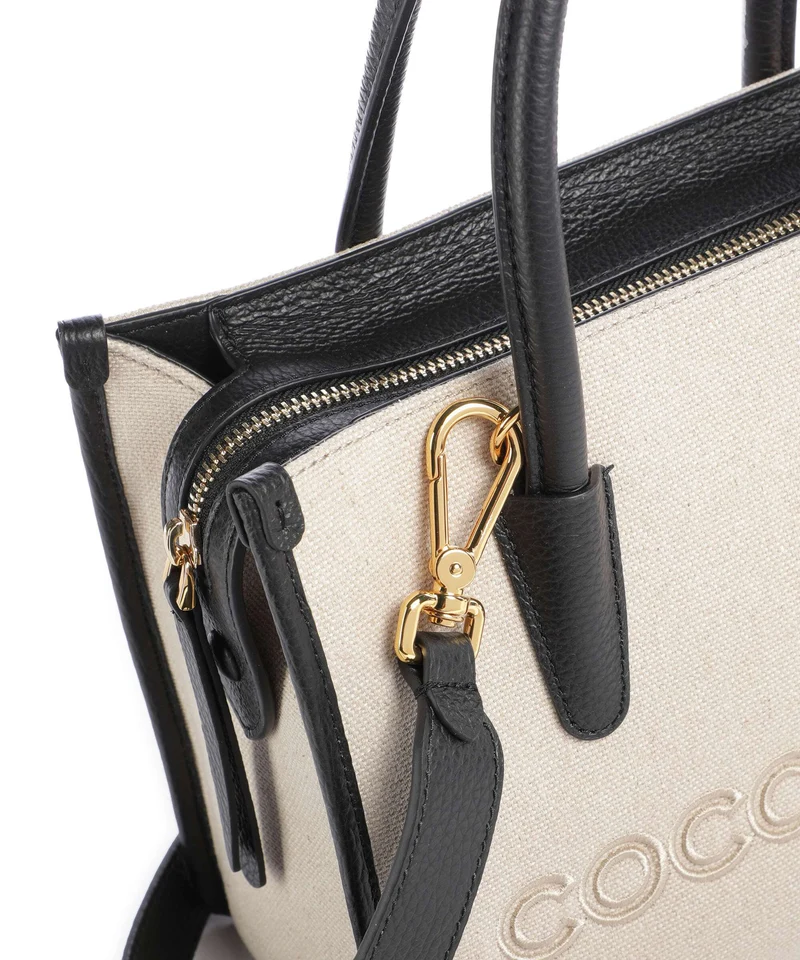Coccinelle Myrtha Canvas Bolso de mano natural/noir