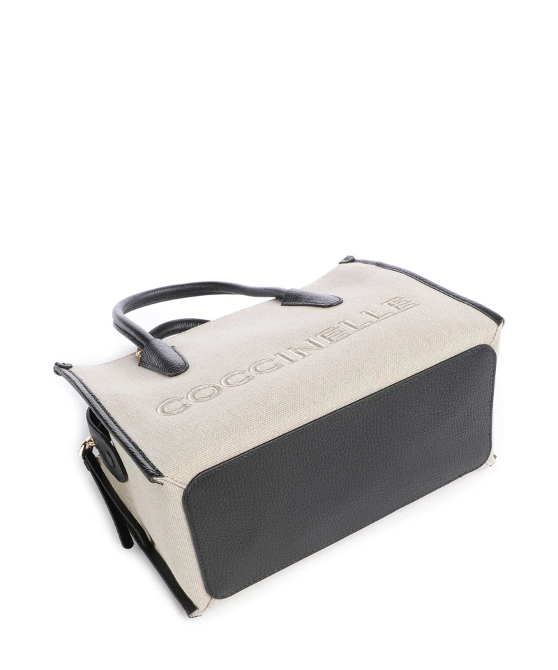 Coccinelle Myrtha Canvas Bolso de mano natural/noir