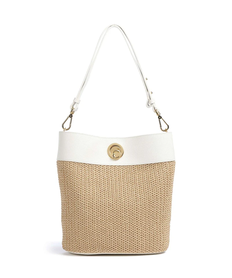 Coccinelle Nikla Bucket bolso de mano natural/pearl