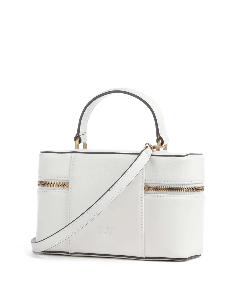 Pinko Vanity Mini Bandolera bianco nembo/antique gold