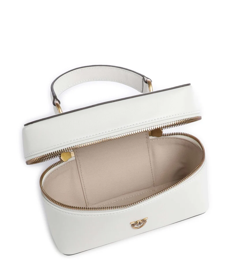 Pinko Vanity Mini Bandolera bianco nembo/antique gold
