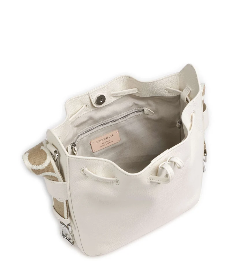 Coccinelle Gretel Ribbon Bucket bolso de mano pearl