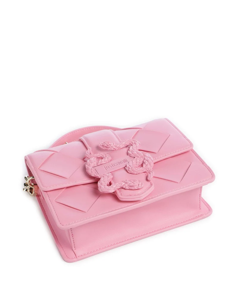Just Cavalli Iconic Snakes Braided Bandolera begonia pink