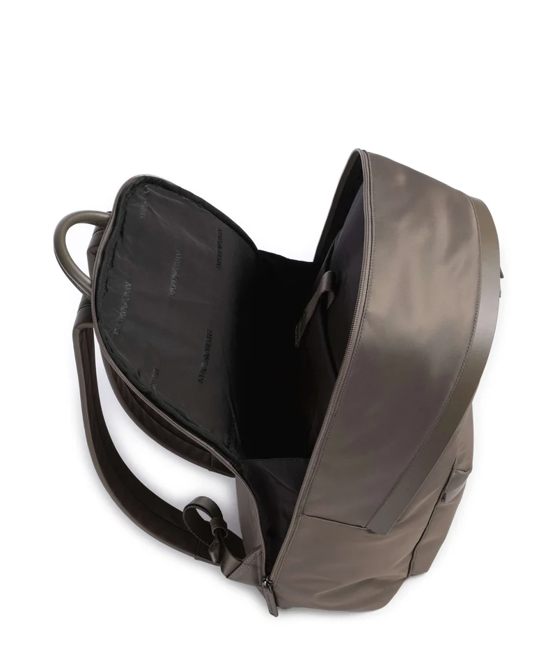 Emporio Armani Recycled Nylon Mochila major brown