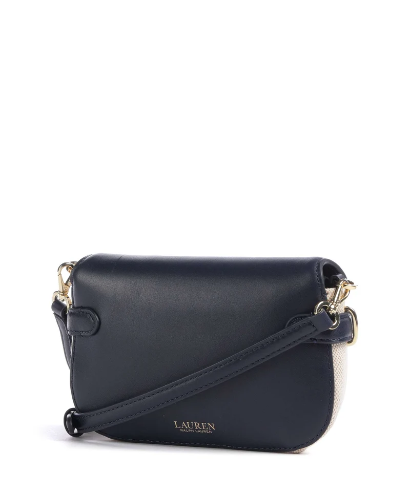 Lauren Ralph Lauren Blaike Small Bandolera natural/buff canvas/refined navy