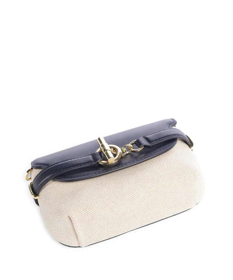 Lauren Ralph Lauren Blaike Small Bandolera natural/buff canvas/refined navy