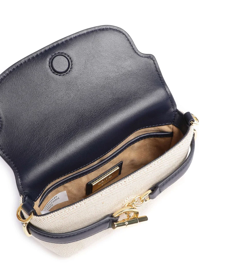 Lauren Ralph Lauren Blaike Small Bandolera natural/buff canvas/refined navy
