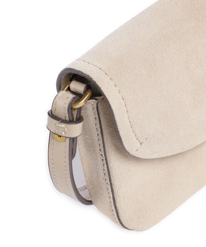 Pinko Saddle Flat Bandolera beige/grigio fumo/antique gold