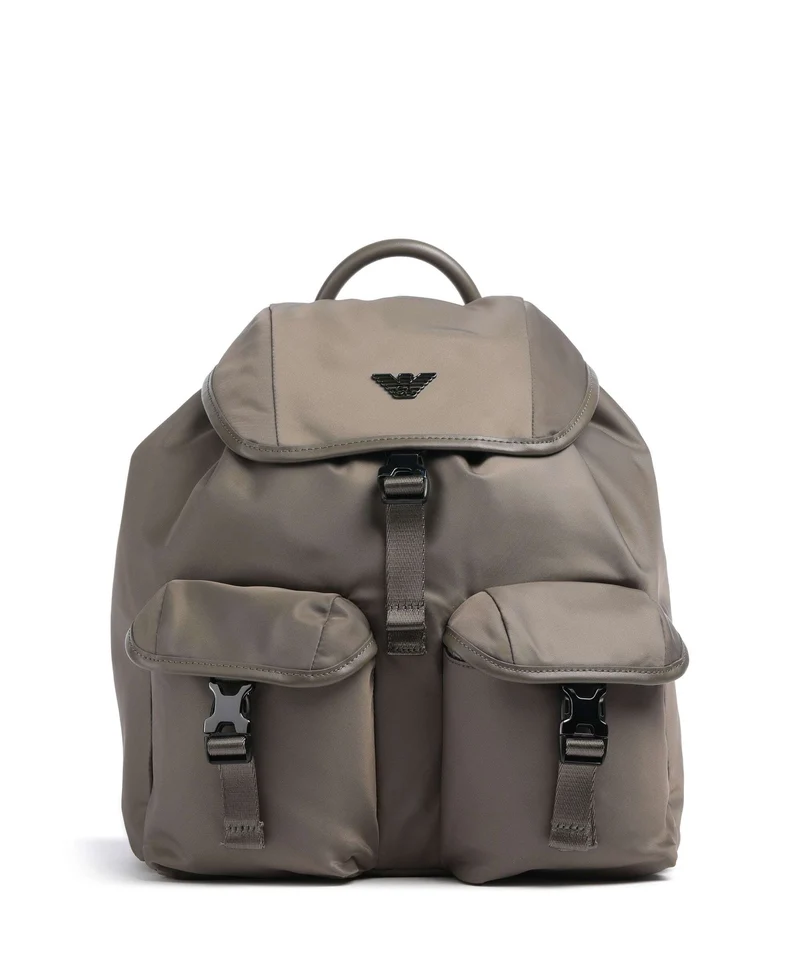 Emporio Armani Recycled Nylon Mochila major brown