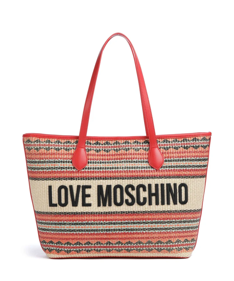 Love Moschino Sunset Stripes Bolsa shopping multicolour/red