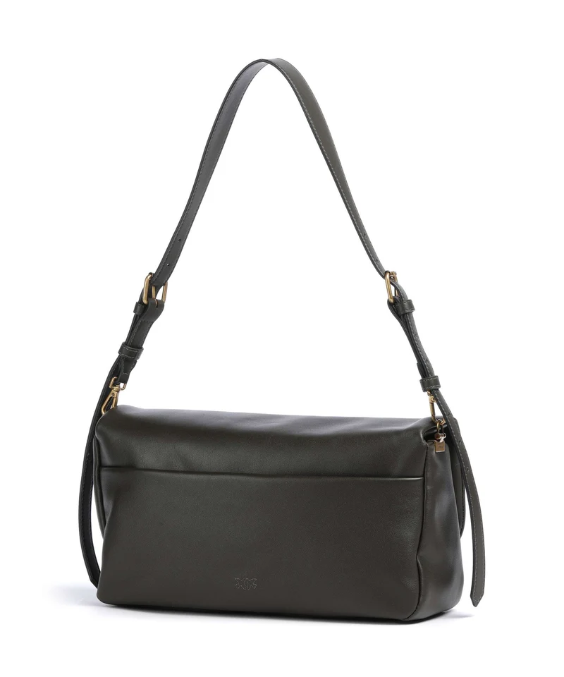 Pinko Click Soft Horizontal Bolso de hombro verde fango/antique gold