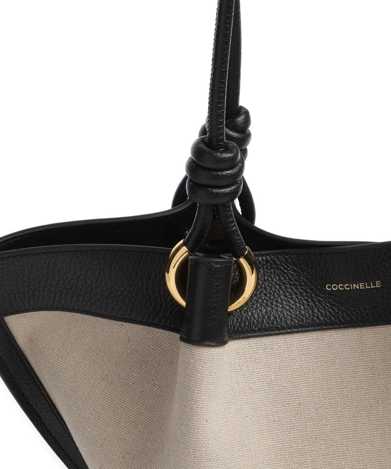 Coccinelle Finn Canvas Bolso de hobo natural/noir
