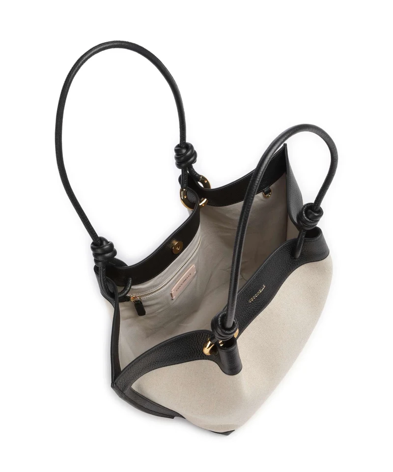 Coccinelle Finn Canvas Bolso de hobo natural/noir