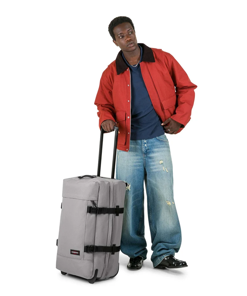 Eastpak Tranverz M Bolso de viaje con ruedas pebble grey