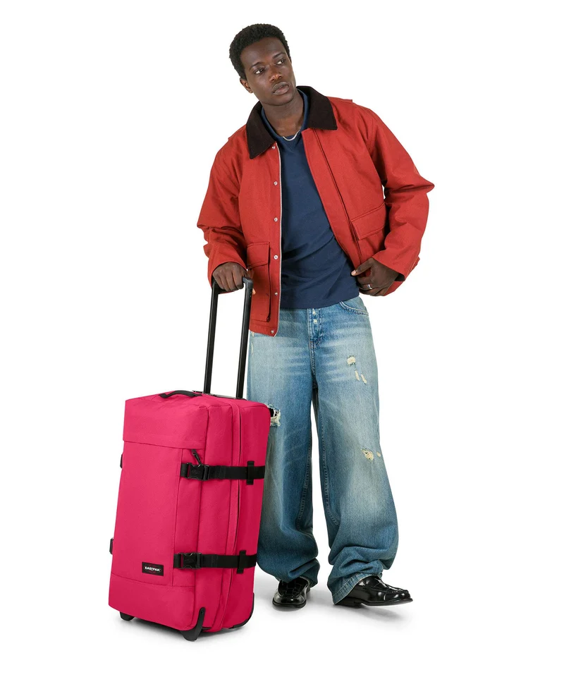 Eastpak Tranverz M Bolso de viaje con ruedas saffron red