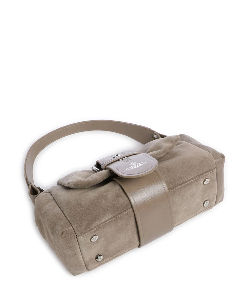 Vivienne Westwood Hazel Suede Treasure Bolso de hombro stone