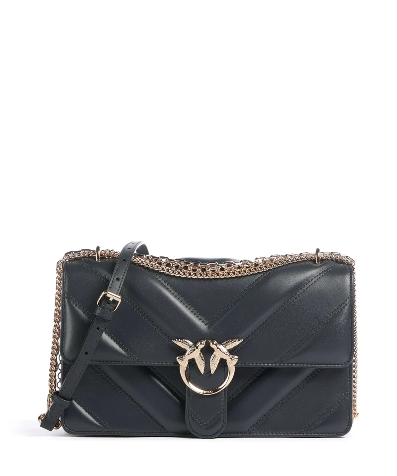 Pinko Love One Classic Bolso de hombro grigio asfalto/oro mordore