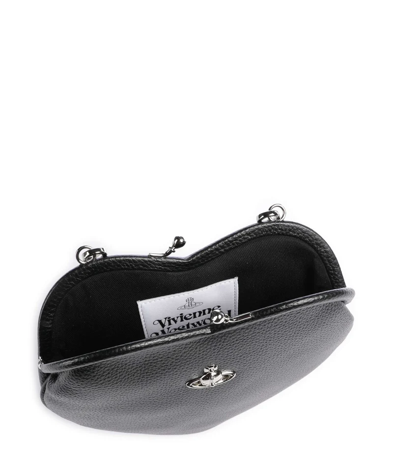 Vivienne Westwood Belle Heart Frame Grain Bolso de mano black