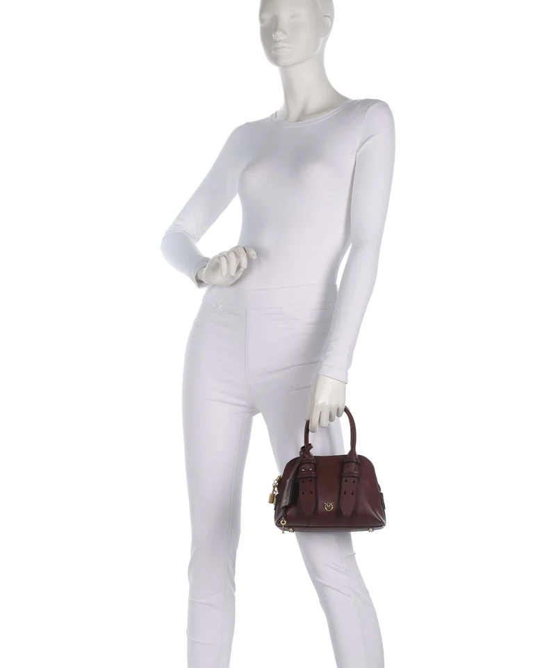 Pinko Bowling Mini Bolso de mano burgundy wine/antique gold
