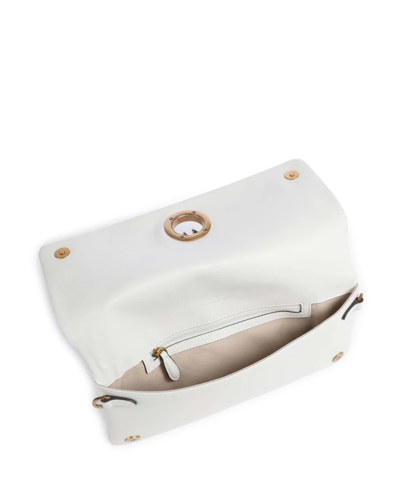 Pinko Click Soft Classic Bandolera bianco nembo/antique gold