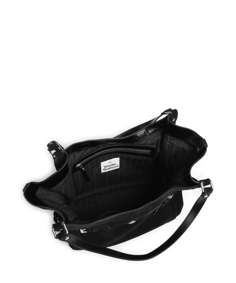 Vivienne Westwood Frankie Suede Large Bolsa shopping black