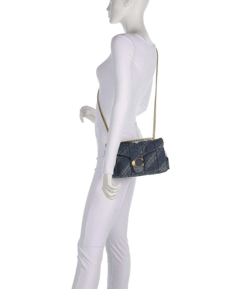 Coach Tabby Soft Quilted Loved Denim 26 Bolso de hombro dark indigo