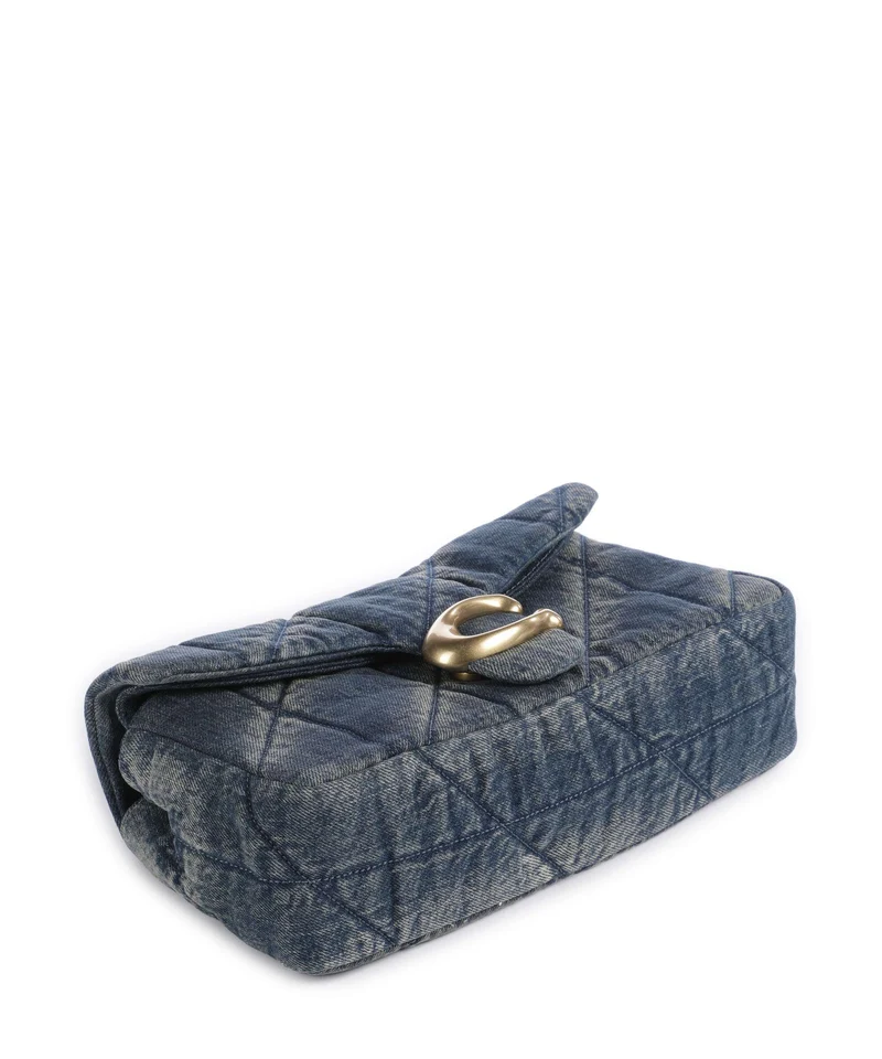 Coach Tabby Soft Quilted Loved Denim 26 Bolso de hombro dark indigo