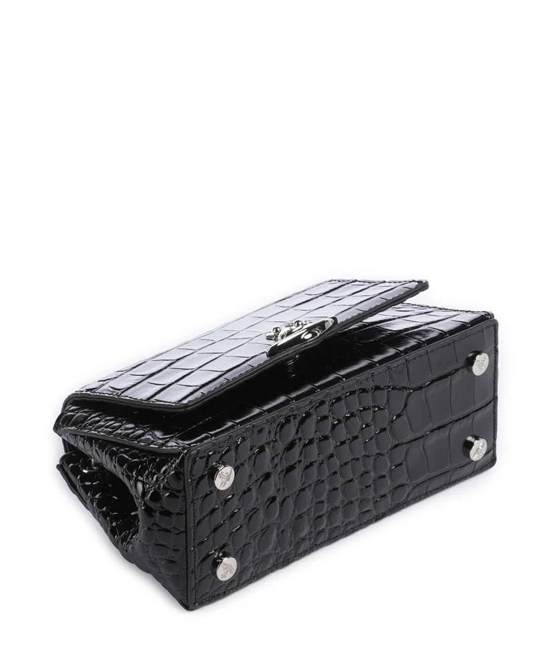 Vivienne Westwood Hazel Embossed Croc Small Bolso de hombro black