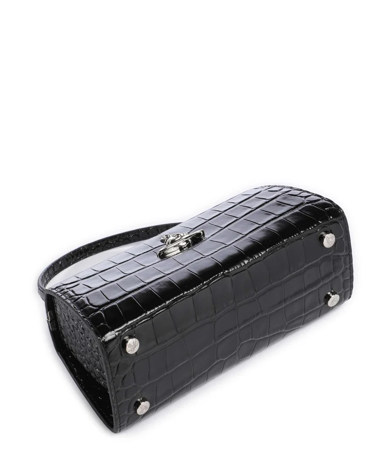 Vivienne Westwood Doll Frame Embossed Croc XL Bolso de mano black