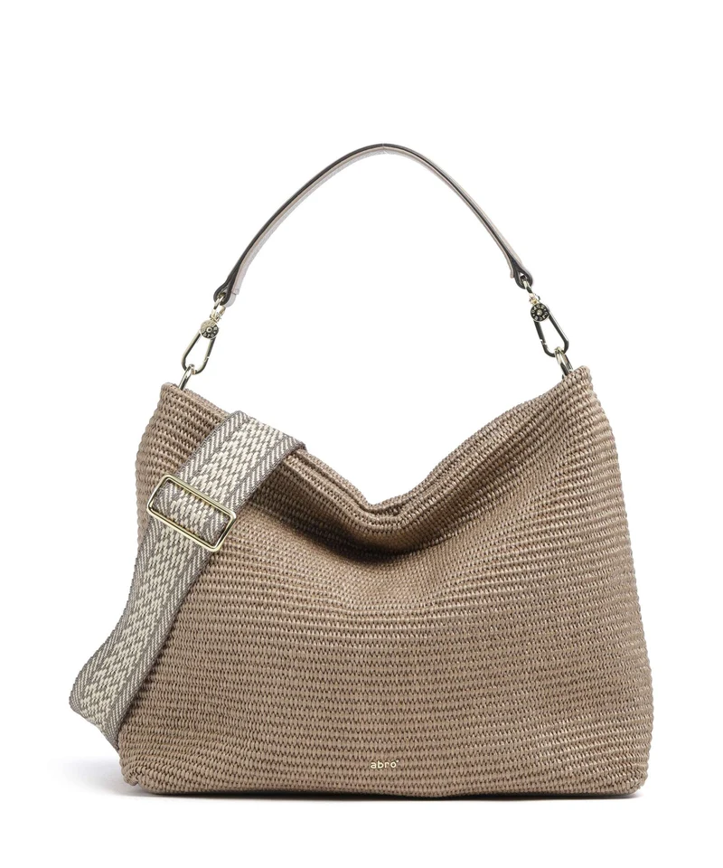 Abro Raffia Kaia Bolso de hobo siena