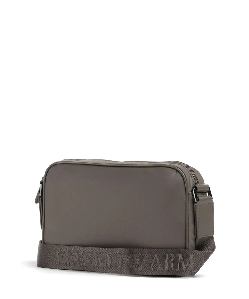 Emporio Armani Recycled Nylon Bandolera major brown