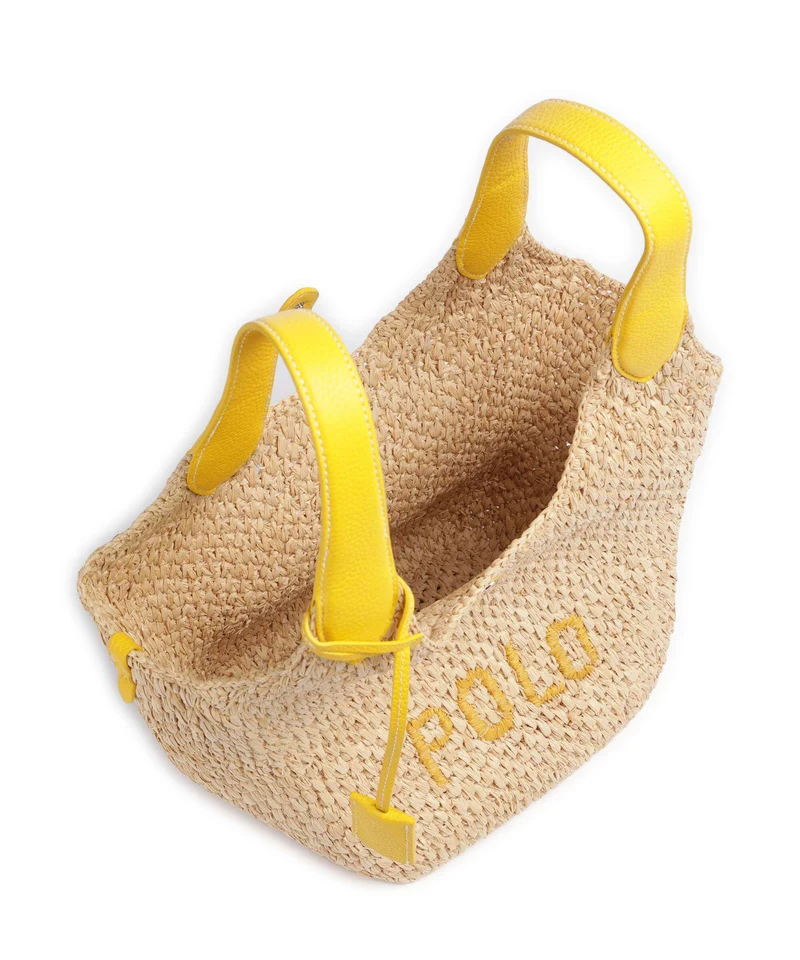Polo Ralph Lauren Play Medium Bolso de mano natural/canary yellow