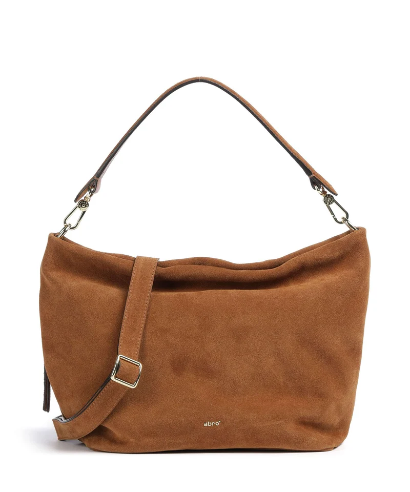 Abro Suede Ebony Bolso de hobo cuoio