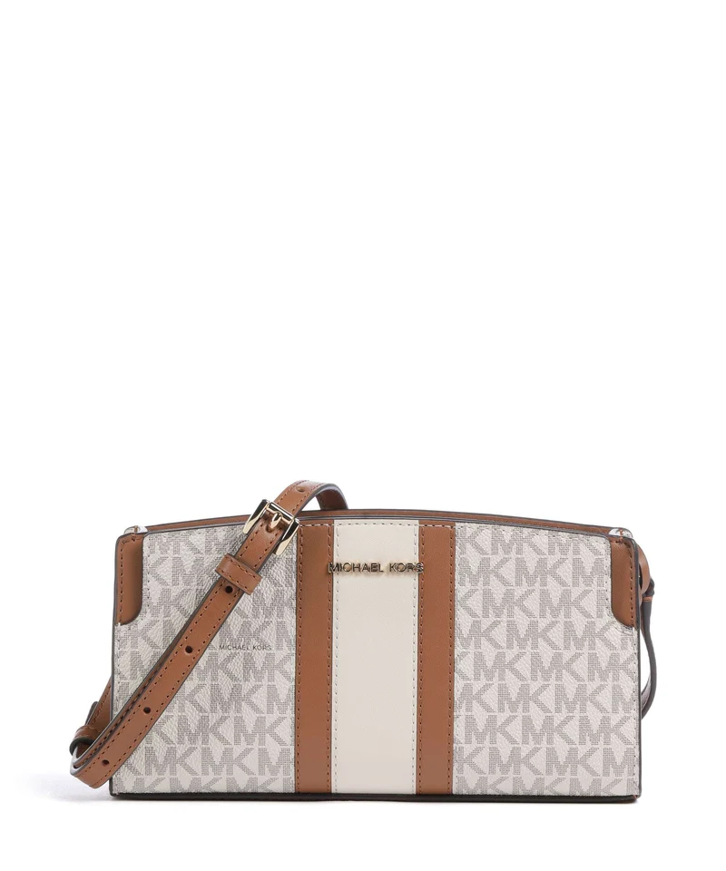 Michael Kors Becca Small Bandolera vanilla/acorn