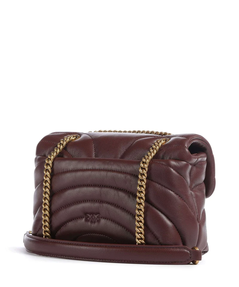 Pinko Love Puff Mini Bolso de hombro burgundy wine/antique gold